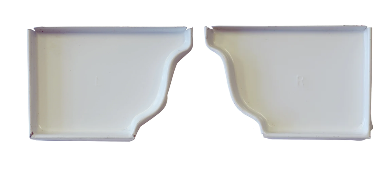 5" K Style gutter End Cap pair (left and right)